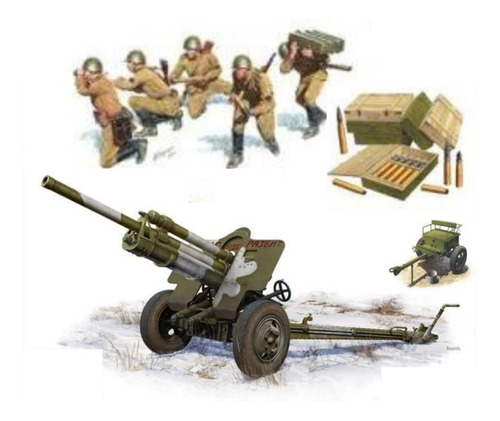 Miniart 35129 Cañon 76mm Soldados Maqueta Militar 1/35