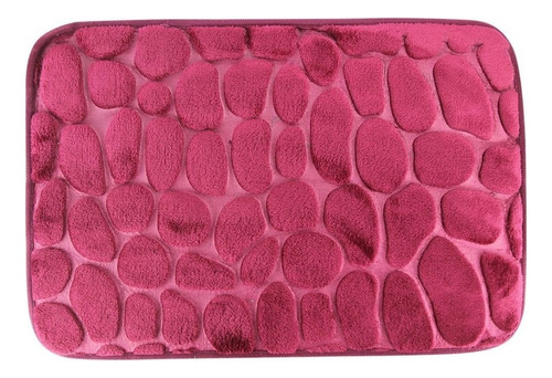 Tapete Super Macio Em Tecido Poliéster Retangular Com Pelos Desenho Do Tecido Rosa Liso