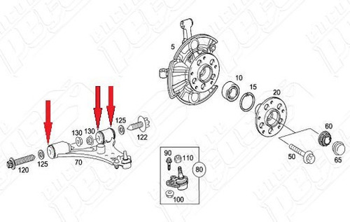 Mercedes B200 Aspirada 07-11 Original Kit De Bucha Bandeja