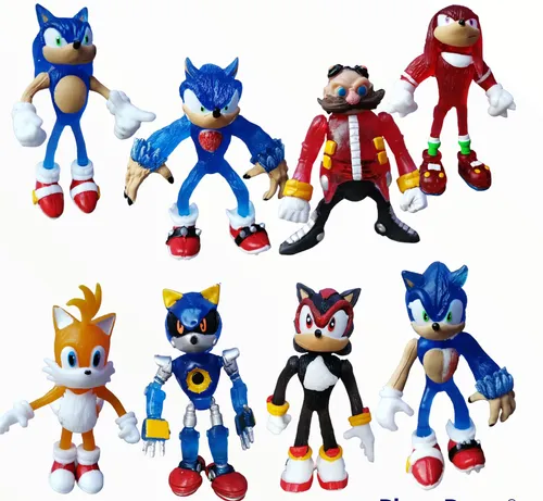 Combo bonecos Sonic - Shadow - Metal - Tails The Hedgehog