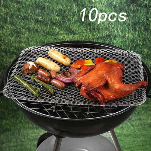 10 Uds. Parrilla Desechable De Aluminio Para Parrilla,