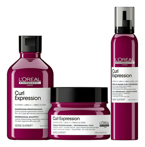 Loreal Kit Curl Expression Sh Hidra+másc+mousse 10 In 1 Trio