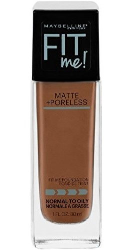 Maybelline Fit Me Maquillaje Mate Base Mate Sin Poros, Nuez 
