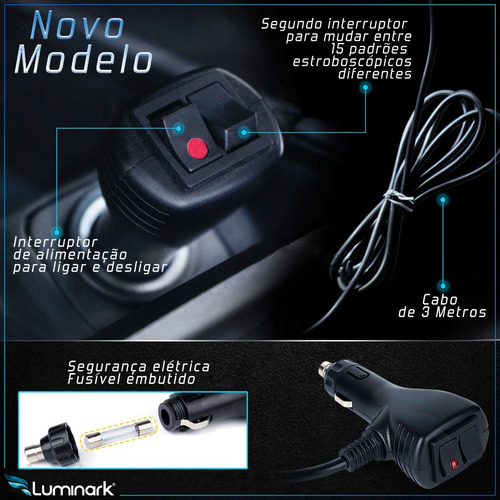 Imagem 4 de 7 de Giroflex Led Ímã 108w Alta Potência Universal 12v / 24v