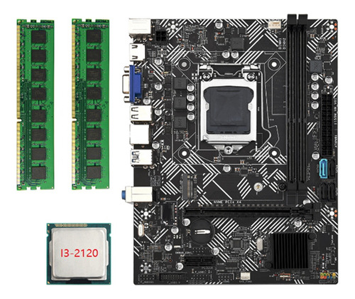 Placa Base B75m- De Sobremesa +cpu I3-2120 +2 Ddr3 1600 Mhz