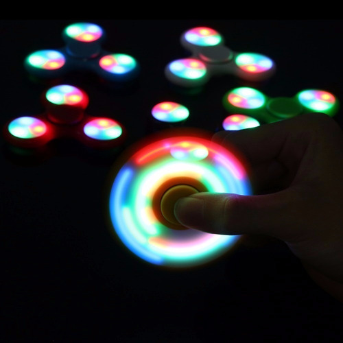 Hand Spinner Con Luz Led Fidget Antiestrés Juego Stock Ya