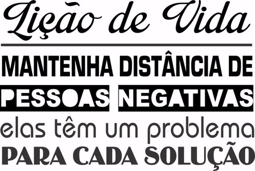 Adesivo Parede Frase Motivacional Lição De Vida