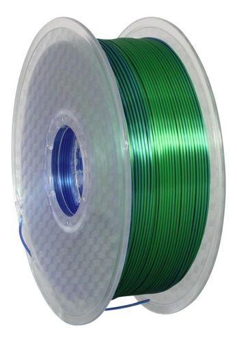 Filamento 3d - Pla Ultra Silk - Verde & Azul - 1kg - 1.75mm