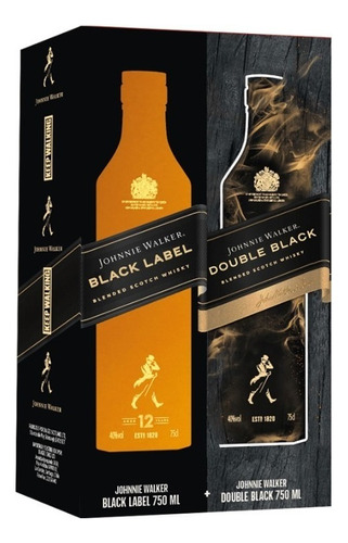 Pack Whisky Johnnie Walker Black 750 Cc + Double Black 750 C