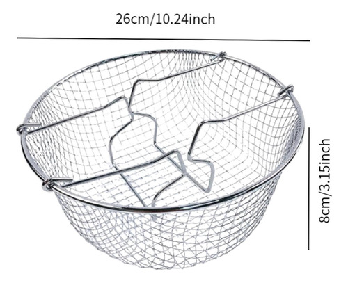 Cesta De Acero Inoxidable Para Escurrir Aceite, Freír, L