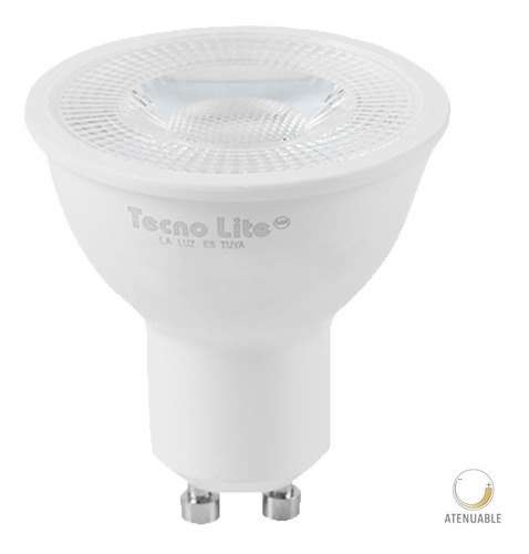 Bombillo Led Atenuable, 7w, Luz Cálida, Base Gu10