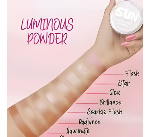 Iluminador Luminous Powder Para Rostro Y Cuerpo Pink Up