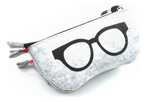 Funda De Fieltro Para Gafas De Sol, Bolsa Blanda Con Cierre