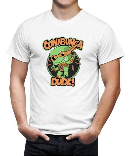 Playera Caballero Tortugas Ninja Miguel Ángel Cowabunga Dude