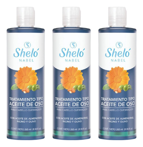 3 Pack Tratamiento Tipo Aceite De Oso Shelo