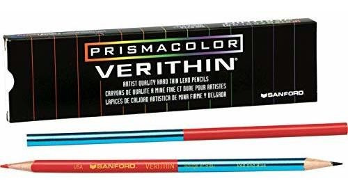 Prismacolor Verithin Lápiz De Color, Rojo - Azul, 12 Unidade