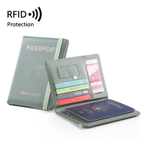 Porta Pasaporte Documentos Funda Protectora Viaje Con Rfid