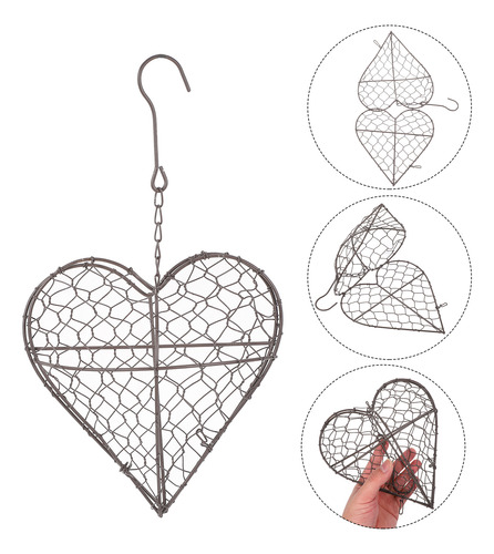 Corona Plana En Forma De Cesta Colgante En Forma De Corazón