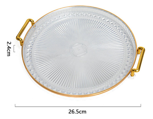 Round Serving Tray Multi Purpose Fruit Dessert Tray Clear A