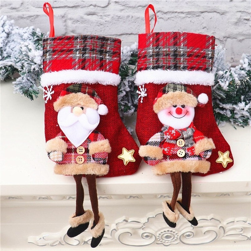 Imagen 7 de 10 de 4 Botas Adorno Colgante Arbol Navidad Santa Reno Piernas Lar