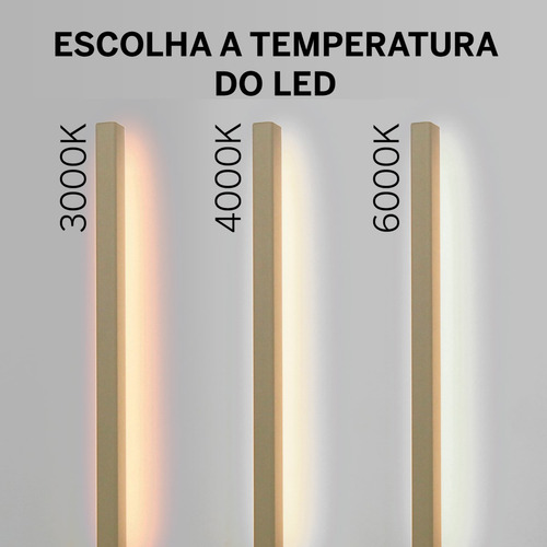Arandela Led Indireta 100cm Luminalux Alx0038 Fix Redonda