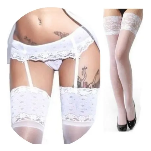 Conjunto portaligas blanco sale