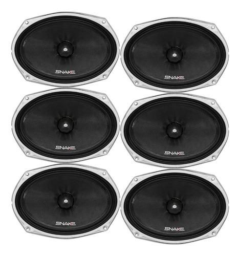 6 Alto Falantes Woofer Snake Pro 6x9 Esv 220w Rms 4 Ohms