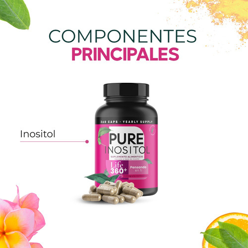 Imagen 4 de 7 de Inositol De 360 Capsulas 360 Dias | Life Pure Inositol 360+