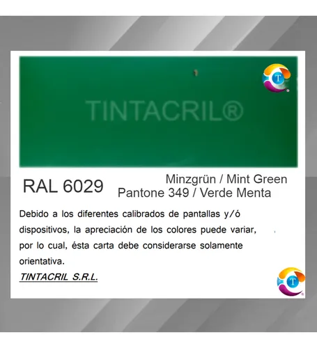 Pintura Bicapa Ral 6029 X 3.6 Lts. Verde Menta