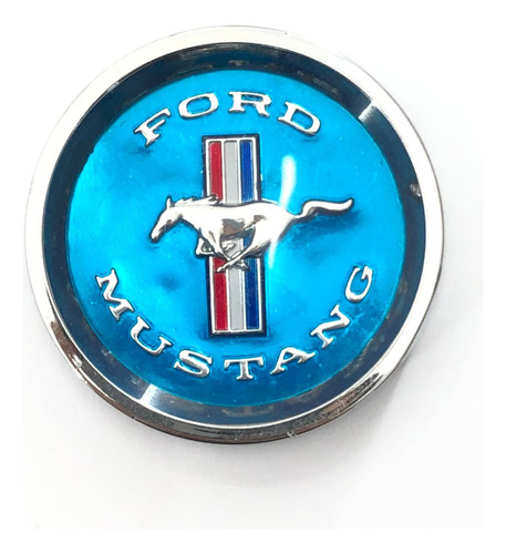 Tampa Central De Roda Ford Mustang Antigo Azul 64mm