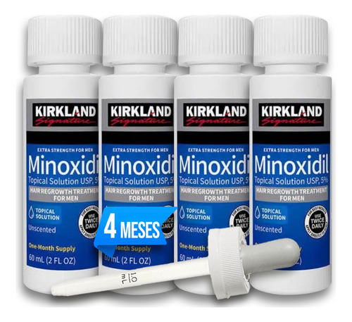 Minoxidil Kirkland 5% Solución Tópica 4 Meses De Tratamiento