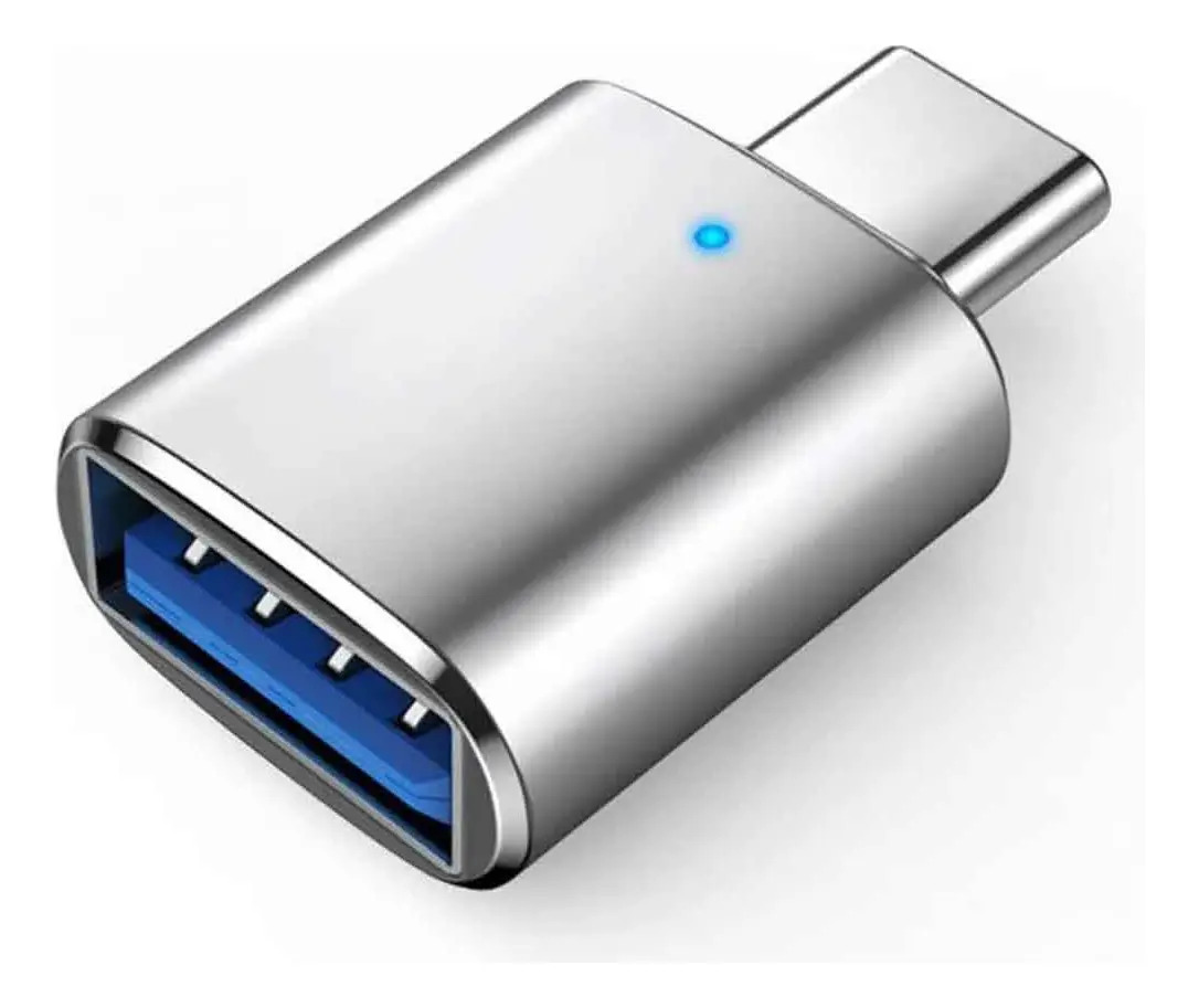 Adaptador Usb 3.0 Macho A Usb Tipo C Hembra Otg Color Gris