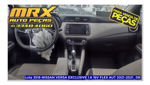 Sucata Nissan Versa Exclu 1.6 16v Flex Aut 2021 Pecas