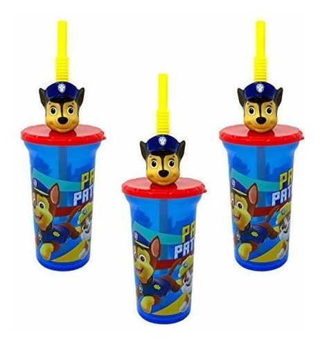 3 Pack Paw Patrol Chase Chase 15oz Buddy Sip Tumbler Cu...