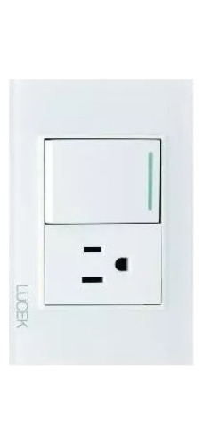 Placa Decorativa Con 1 Interruptor Sencillo Y 1 Contacto