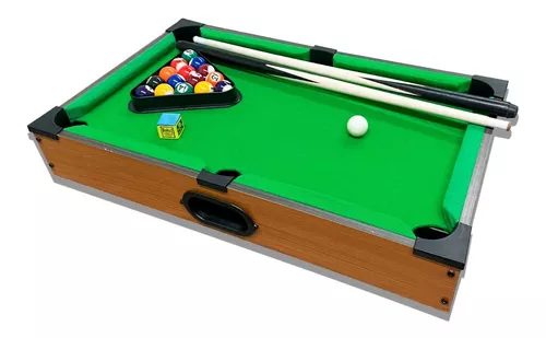 Mesa de Bilhar Mini Sinuca Snooker Portátil 31x51cm Completa com Tacos de  Madeira e Bolas : : Esporte