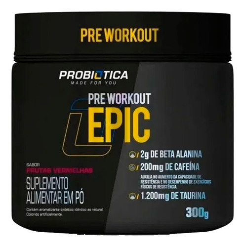 Suplemento Em Pó Max Titanium Pré Treino Epic Sabor Brazilian Fruit Em Pote De 300g