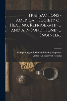 Libro Transactions - American Society Of Heating, Refrige...