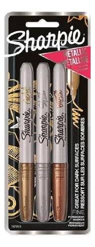 Set 3 Plumones Sharpie Colores Metalicos