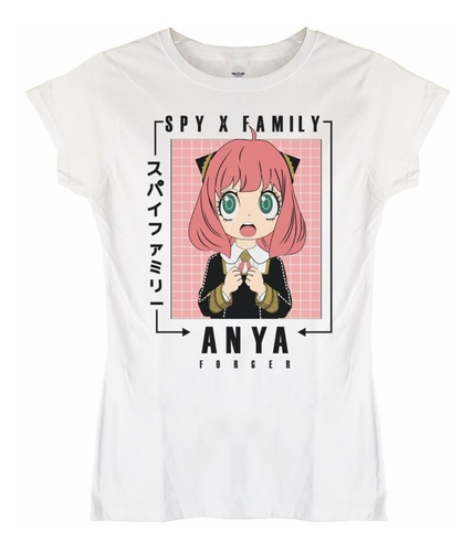 Polera Mujer Spy X Family Anya Forger Kanji Anime Poleradict