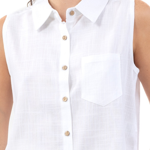 Blusa Camisera Sin Mangas Con Botones De Mujer Quarry