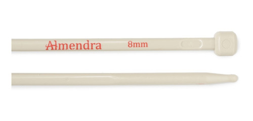 Imagen 4 de 8 de Kit 8 Agujas De Tejer De Plástico Tricot Almendra N° 3 Al 8