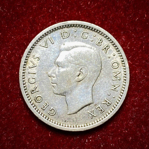 Moneda 3 Peniques Inglaterra 1942 Km 848 Jorge 6 Plata 0.500 (Usado)