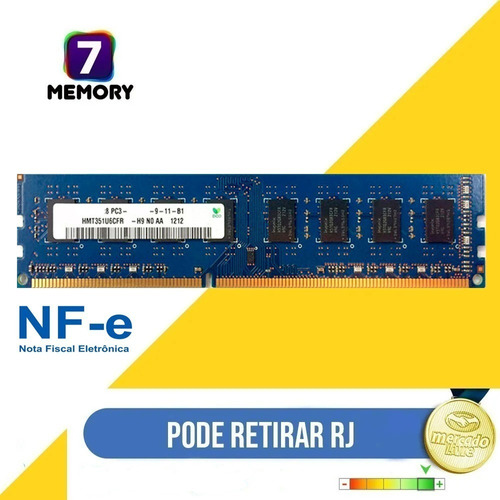 Memória 8gb Ddr3 1333mhz Pc3-10600 Desktop Positivo Tw57