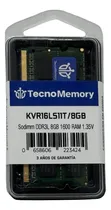 Comprar Memoria Ram Tecnomemory Sodimm Ddr3l 8gb 1600mhz Kvr16ls11t