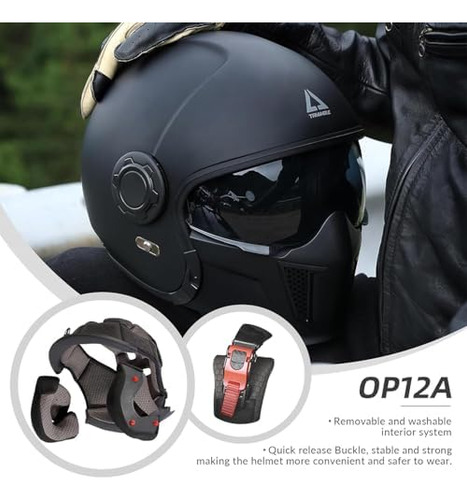 Cascos De Motocicleta De Cara Completa Triangular, Casco De
