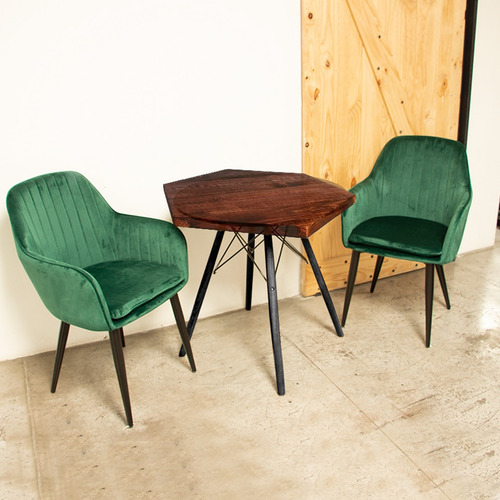 Sillon Eames Tapizado Verde Recto Diseño de la tela Lisa