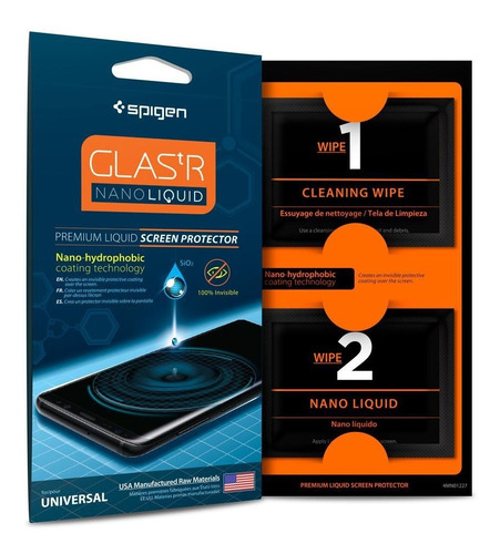 Imagen 1 de 9 de Protector De Pantalla Spigen Glas.tr Nano Liquid Americano