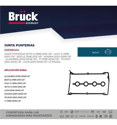 Junta Punterias Audi A4 2004 1.8 20v 058198025aec