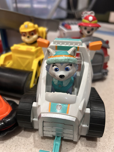 Lote Paw Patrol Base Comando Spin Máster Chase Rocky Sky (Usado)